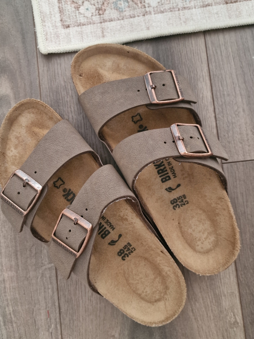 Birkenstock Sandals In Taupe Color Size 38 Nevet Worn